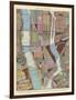 Modern Map of New York II-Nikki Galapon-Framed Art Print