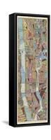 Modern Map of New York III-Nikki Galapon-Framed Stretched Canvas