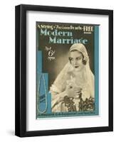 Modern Marriage, Weddings Marriages Brides First Issue Magazine, UK, 1931-null-Framed Giclee Print