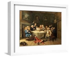 Modern Midnight Conversation-William Hogarth-Framed Giclee Print