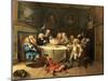 Modern Midnight Conversation-William Hogarth-Mounted Giclee Print