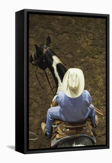 Modern Owboy, Top Down View, Oklahoma City, Oklahoma, USA-Walter Bibikow-Framed Stretched Canvas