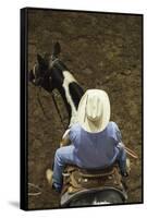 Modern Owboy, Top Down View, Oklahoma City, Oklahoma, USA-Walter Bibikow-Framed Stretched Canvas