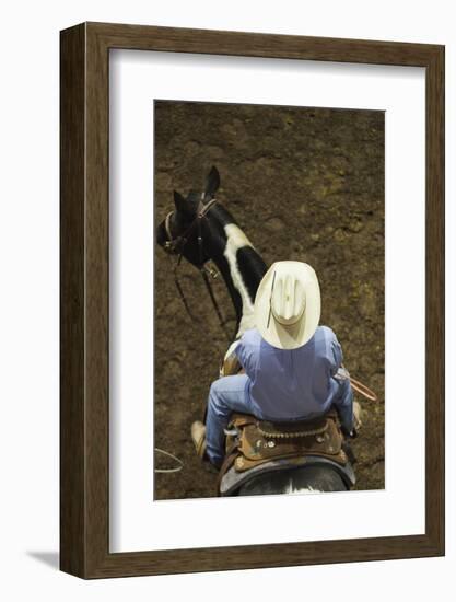 Modern Owboy, Top Down View, Oklahoma City, Oklahoma, USA-Walter Bibikow-Framed Photographic Print
