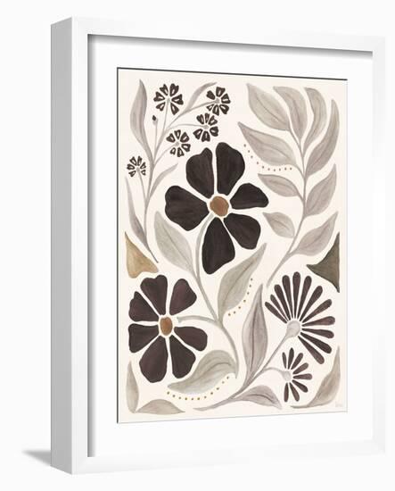 Modern Petals III Neutral-Veronique Charron-Framed Art Print