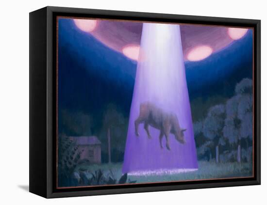 Modern Phenomena, Cattle are Taken and Mutilated by Unknown Entities-Michael Buhler-Framed Stretched Canvas
