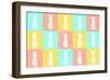 Modern Pineapple Squares-Julie DeRice-Framed Art Print