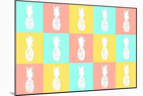 Modern Pineapple Squares-Julie DeRice-Mounted Art Print