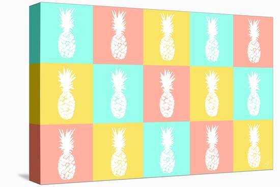 Modern Pineapple Squares-Julie DeRice-Stretched Canvas