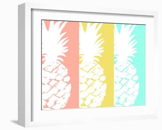 Modern Pineapple Trio-Julie DeRice-Framed Art Print
