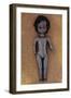 Modern Plastic Black Girl Doll Slightly Scratched and Soiled Lying on Rusty Metal Sheet-Den Reader-Framed Photographic Print