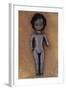 Modern Plastic Black Girl Doll Slightly Scratched and Soiled Lying on Rusty Metal Sheet-Den Reader-Framed Photographic Print