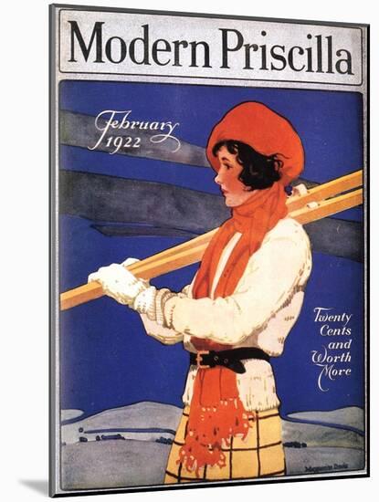 Modern Priscilla, Winter Sport Skiing Magazine, USA, 1922-null-Mounted Giclee Print