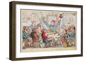 Modern Reformers in Council - or - Patriots Regaling, 1818-Isaac Robert Cruikshank-Framed Giclee Print