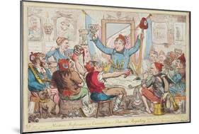 Modern Reformers in Council - or - Patriots Regaling, 1818-Isaac Robert Cruikshank-Mounted Giclee Print