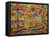 Modern Renaissance-Abstract Graffiti-Framed Stretched Canvas