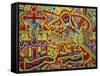 Modern Renaissance-Abstract Graffiti-Framed Stretched Canvas