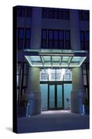 Modern Residential Building Entrance at Night-jrferrermn-Stretched Canvas