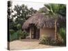 Modern Residential Home in Traditional Tribal Rabari Round Mud Hut, Gujarat State, India-John Henry Claude Wilson-Stretched Canvas