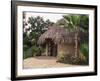 Modern Residential Home in Traditional Tribal Rabari Round Mud Hut, Gujarat State, India-John Henry Claude Wilson-Framed Photographic Print