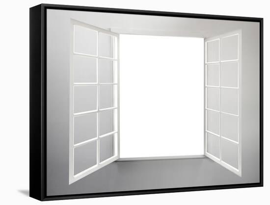 Modern Residential Window Open-ilker canikligil-Framed Stretched Canvas