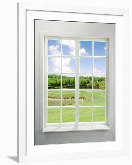 Modern Residential Window with Lake View-ilker canikligil-Framed Art Print