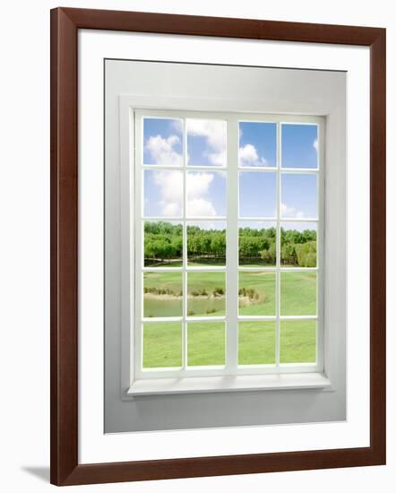 Modern Residential Window with Lake View-ilker canikligil-Framed Art Print