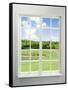 Modern Residential Window with Lake View-ilker canikligil-Framed Stretched Canvas