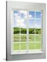 Modern Residential Window with Lake View-ilker canikligil-Stretched Canvas