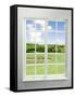 Modern Residential Window with Lake View-ilker canikligil-Framed Stretched Canvas