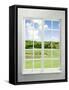 Modern Residential Window with Lake View-ilker canikligil-Framed Stretched Canvas