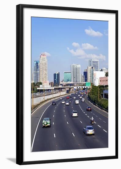 Modern Road System Leading to the Commercial Centre, Tel Aviv, Israel, Middle East-Gavin Hellier-Framed Photographic Print