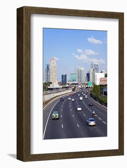 Modern Road System Leading to the Commercial Centre, Tel Aviv, Israel, Middle East-Gavin Hellier-Framed Photographic Print