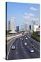 Modern Road System Leading to the Commercial Centre, Tel Aviv, Israel, Middle East-Gavin Hellier-Stretched Canvas