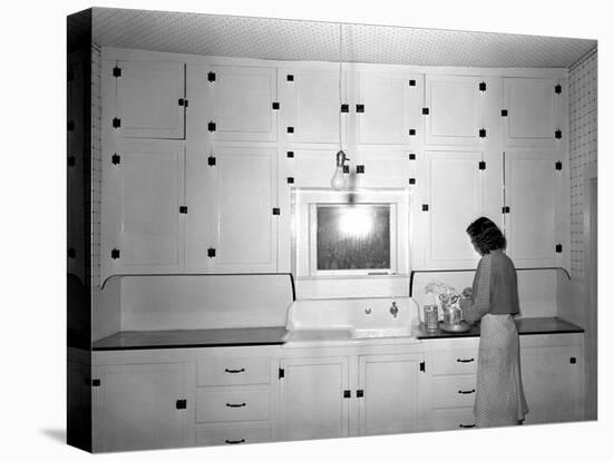 Modern Rural Kitchen 1930's-null-Stretched Canvas