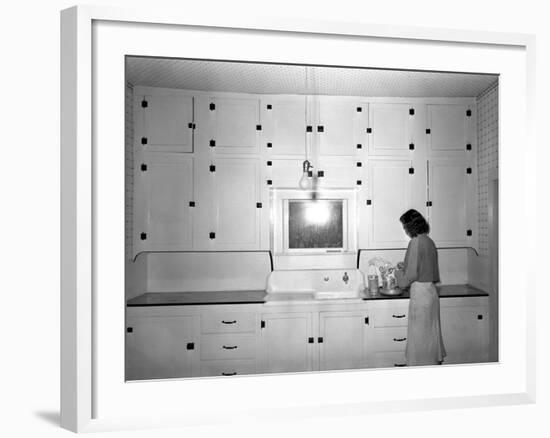 Modern Rural Kitchen 1930's-null-Framed Photographic Print