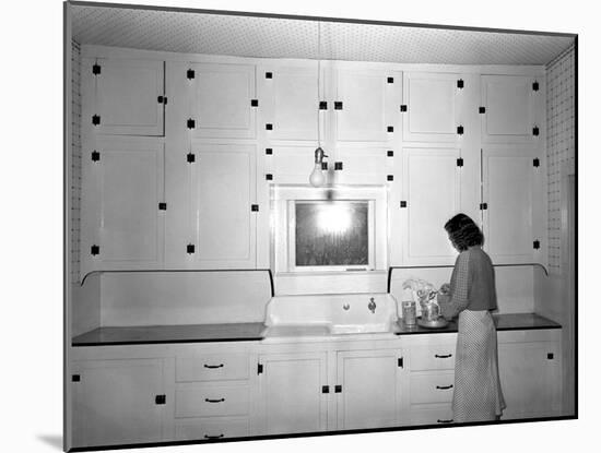 Modern Rural Kitchen 1930's-null-Mounted Photographic Print