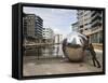 Modern Sculpture at Clarence Dock, Leeds, West Yorkshire, Yorkshire, England, UK, Europe-Mark Sunderland-Framed Stretched Canvas