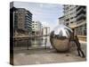 Modern Sculpture at Clarence Dock, Leeds, West Yorkshire, Yorkshire, England, UK, Europe-Mark Sunderland-Stretched Canvas