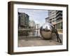 Modern Sculpture at Clarence Dock, Leeds, West Yorkshire, Yorkshire, England, UK, Europe-Mark Sunderland-Framed Photographic Print