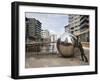 Modern Sculpture at Clarence Dock, Leeds, West Yorkshire, Yorkshire, England, UK, Europe-Mark Sunderland-Framed Photographic Print