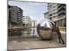 Modern Sculpture at Clarence Dock, Leeds, West Yorkshire, Yorkshire, England, UK, Europe-Mark Sunderland-Mounted Photographic Print