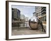 Modern Sculpture at Clarence Dock, Leeds, West Yorkshire, Yorkshire, England, UK, Europe-Mark Sunderland-Framed Photographic Print