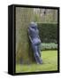 Modern Sculpture of Nude Couple Embracing, Keukenhof, Park and Gardens Near Amsterdam, Netherlands-Amanda Hall-Framed Stretched Canvas