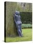 Modern Sculpture of Nude Couple Embracing, Keukenhof, Park and Gardens Near Amsterdam, Netherlands-Amanda Hall-Stretched Canvas