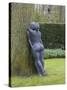 Modern Sculpture of Nude Couple Embracing, Keukenhof, Park and Gardens Near Amsterdam, Netherlands-Amanda Hall-Stretched Canvas