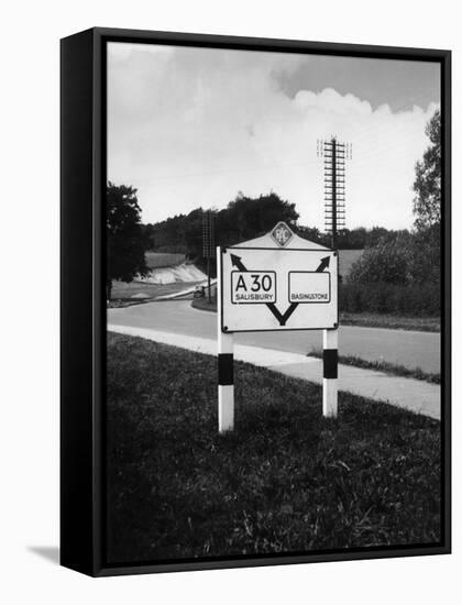 'Modern' Signpost-Fred Musto-Framed Stretched Canvas