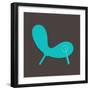 Modern Teal Chair-Anita Nilsson-Framed Premium Giclee Print