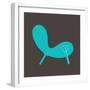 Modern Teal Chair-Anita Nilsson-Framed Premium Giclee Print