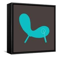 Modern Teal Chair-Anita Nilsson-Framed Stretched Canvas